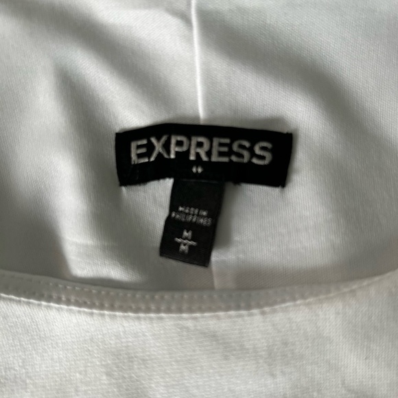White Express dress with zipper pockets medium - Picture 3 of 7